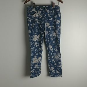 Lauren Jean Company Floral Denim Jeans Pants